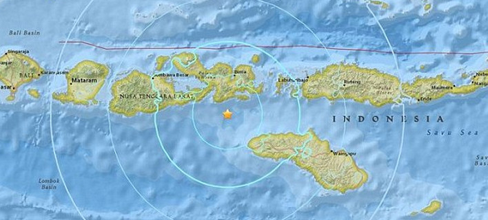 Iσχυρός σεισμός 6,2 στην Ινδονησία -Κοντά στη νήσο Σουμπάουα