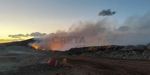 Φωτιά σε εργοστάσιο επεξεργασίας πλαστικών στα Χανιά