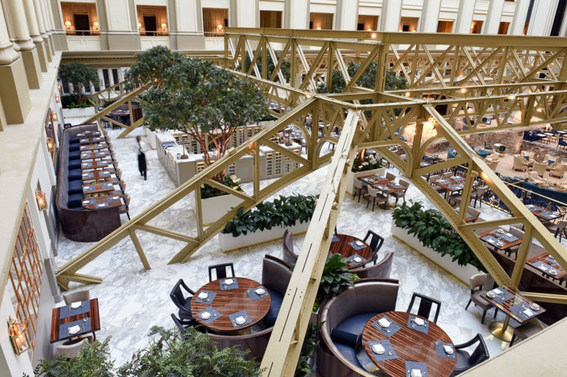 The restaurant inside the Trump International Hotel 