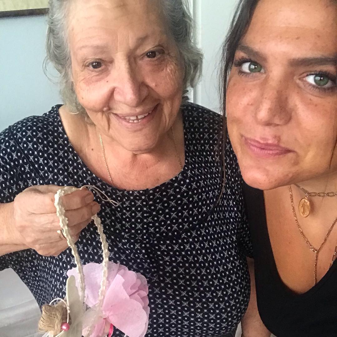 Danae Barka in a photo on Instagram with her beloved grandmother Tula