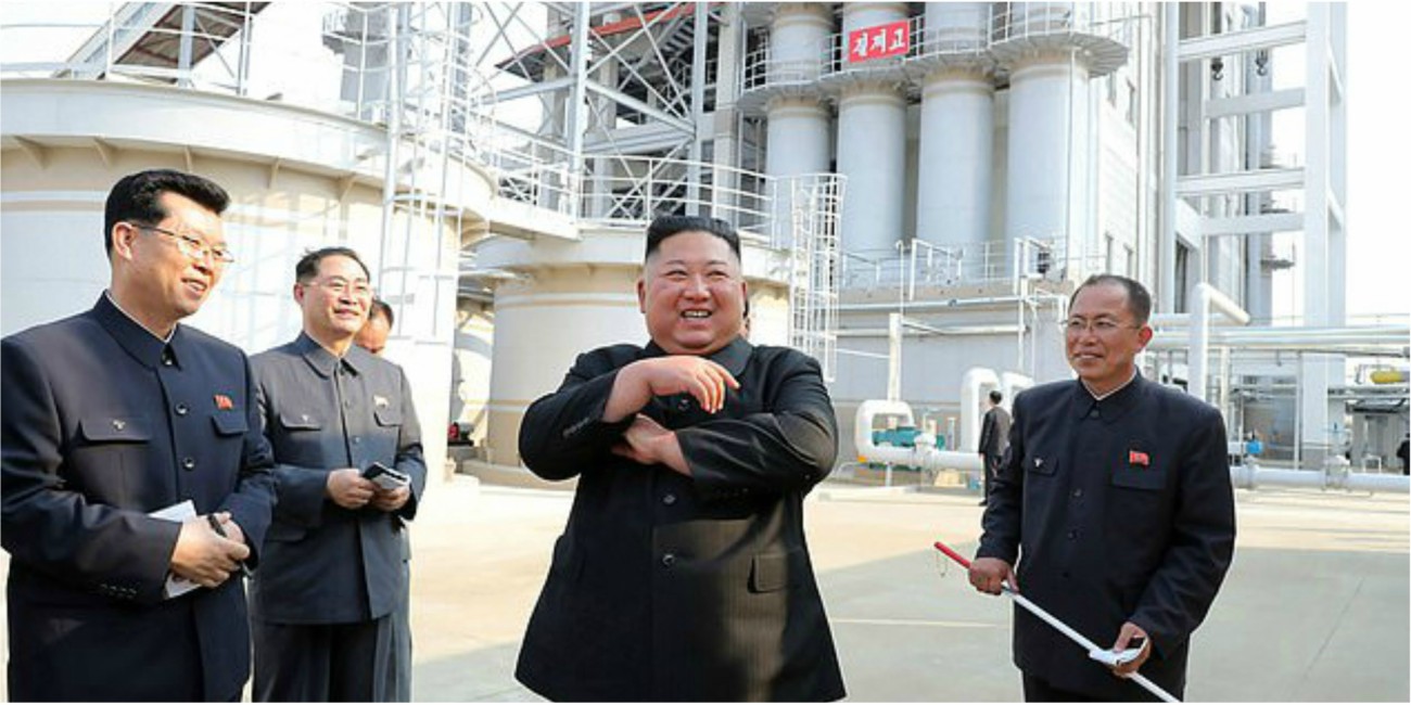 Kim Jong Un at the phosphorus fertilizer factory 