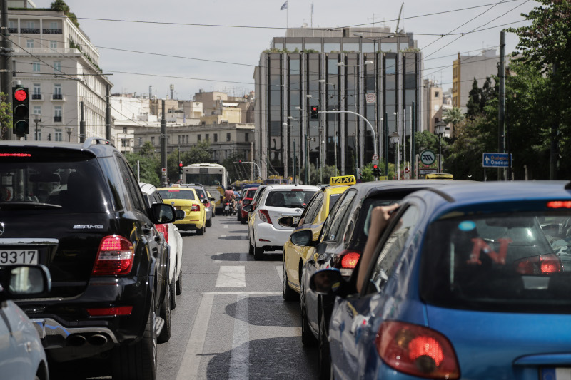 Μεγάλο μποτιλιάρισμα στο κέντρο της Αθήνας