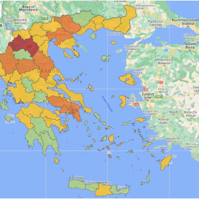 κορωνοϊός χάρτης υγειονομικής ασφάλειας και προστασίας 