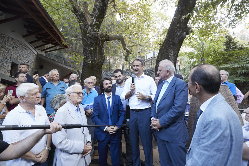 Ο Κυριάκος Μητσοτάκης σε ομιλία του στη Λιβαδειά