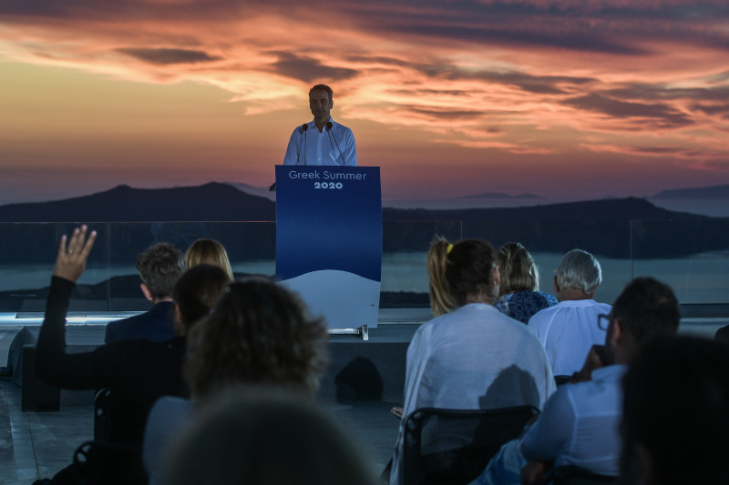 Κυριάκος Μητσοτάκης Σαντορίνη