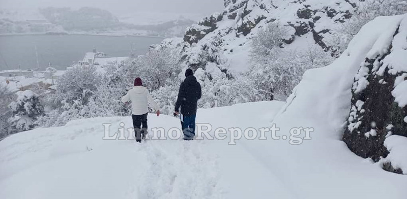 Χιόνια στη Λήμνο