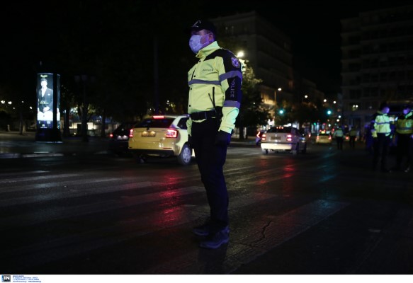     Athens on the first night of the blockade implementation