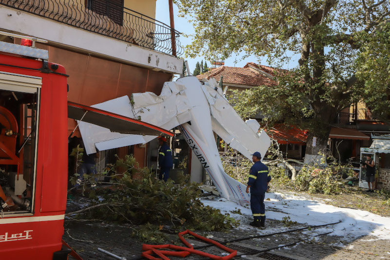 Πτώση μονοκινητήριου αεροπλάνου στην Πρώτη Σερρών