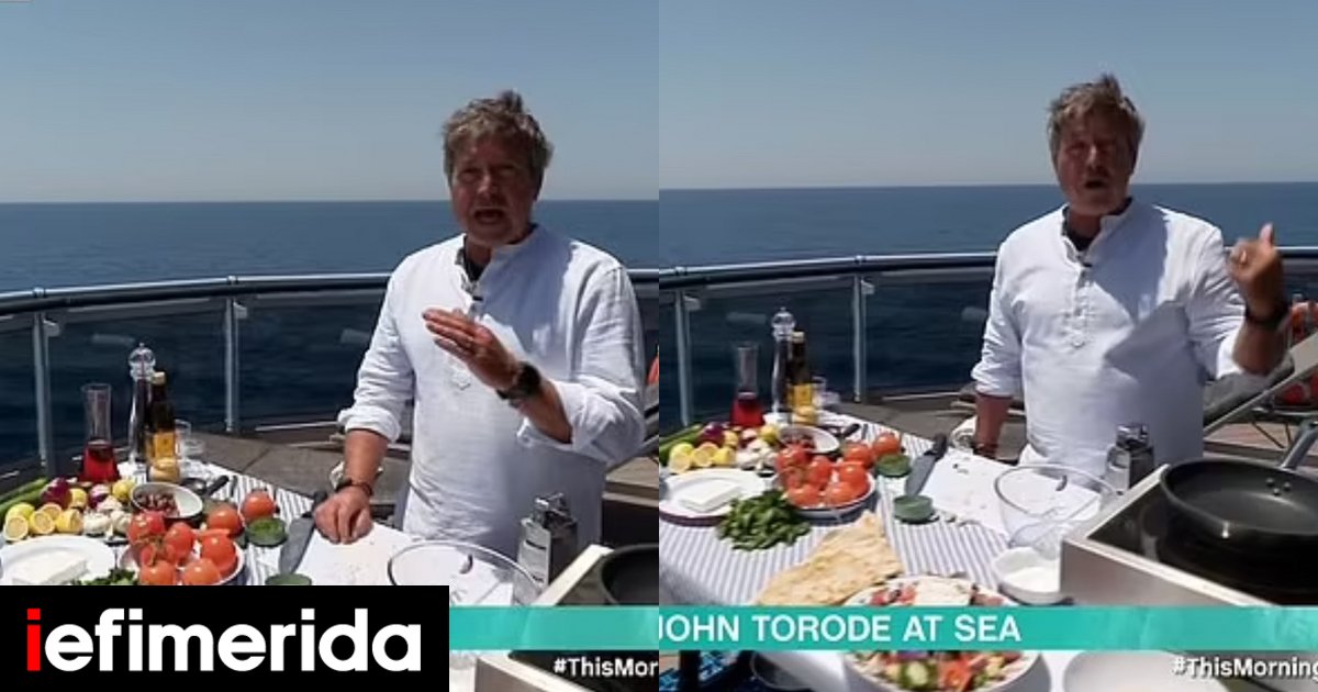 UK Masterchef host trolled for ‘cooking’ country salad while on cruise in Greece