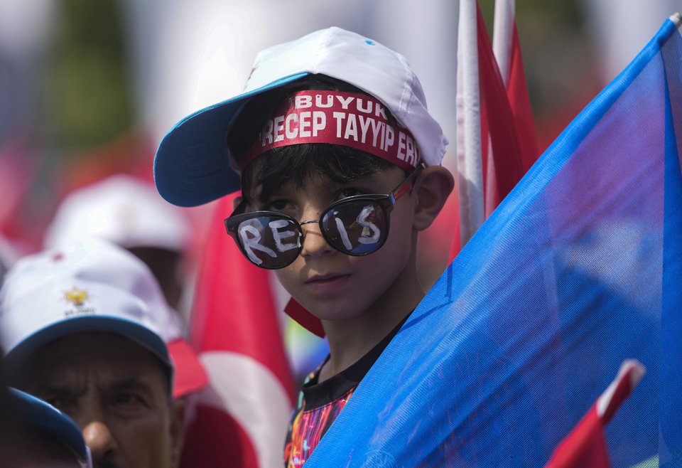 Οι συγκεντρώσεις του Ερντογάν, έδιναν τόνο θριάμβου/ Φωτογραφία AP