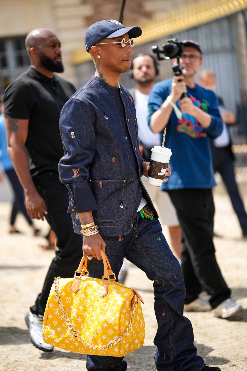 highsnobiety on X: Pharrell at Junya Watanabe with the Louis Vuitton  Millionaires Speedy, valued at $1 million  / X