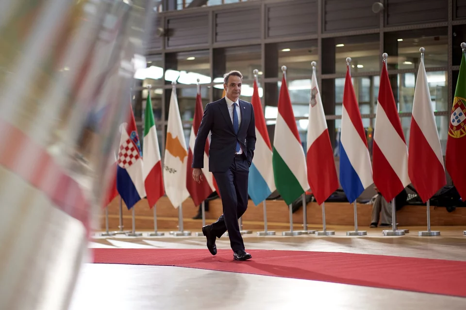 Ο πρωθυπουργός ενώ εξέρχεται από τη Σύνοδο Κορυφής στις Βρυξέλλες / Φωτογραφία: ΓτΠ Δημήτρης Παπαμήτσος  