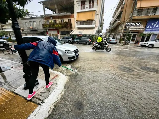 Ναύπλιο, πλημμυρισμένος δρόμος