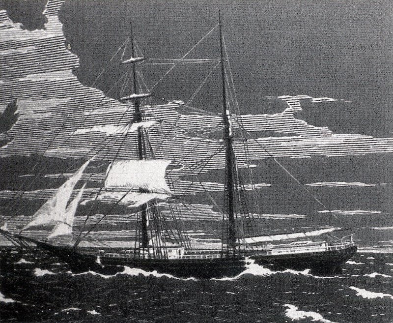Γκραβούρα του Mary Celeste.