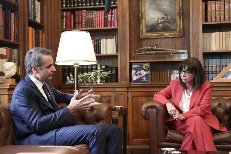 Κυριάκος Μητσοτάκης και Κατερίνα Σακελλαροπούλου -Φωτογραφία: Nikos Libertas / SOOC