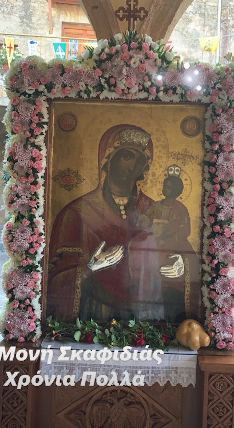 Η φωτογραφία που ανέβασε η Φαίη Σκορδά με την εικόνα της Παναγίας / Φωτογραφία: Instagram