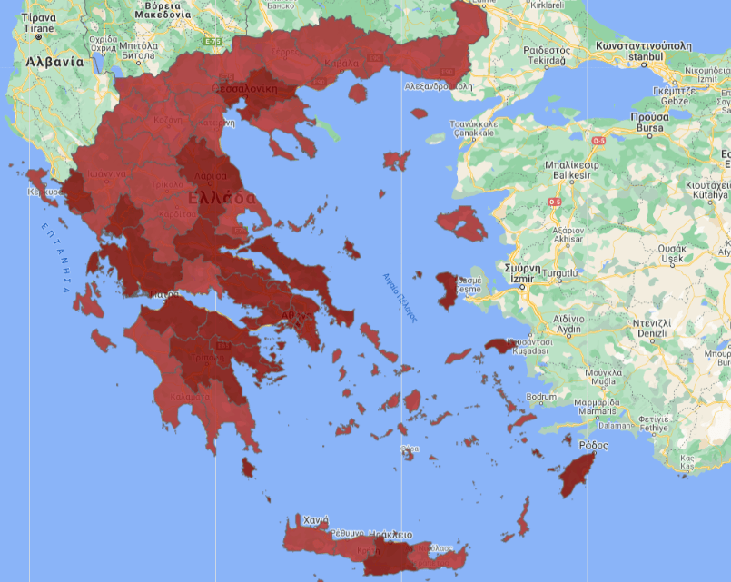 Lockdown: Ποιες περιοχές βρίσκονται στο «βαθύ κόκκινο» -Ο νέος Χάρτης  Υγειονομικής Ασφάλειας και Προστασίας | ΕΛΛΑΔΑ | iefimerida.gr