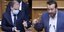 Ο υπουργός Μεταφορών και Υποδομών Κώστας Καραμανλής και ο βουλευτής του ΣΥΡΙΖΑ Νίκος Παππάς