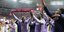 Οι παίκτες της Μονακό πανηγυρίζουν τη νίκη τους στο Λεβερκούζεν για τα πλέι οφ του Europa League