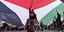 Διαδηλωτές με σημαία της Παλαιστίνης