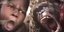 Αγόρι από την Αφρική δίπλα σε γορίλα. Πηγή φωτό: YouTube