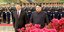 Ο Κινέζος πρόεδρος Σι Τζινπίνγκ και ο Βορειοκορεάτης ηγέτης Κιμ Γιονγκ Ουν (Φωτογραφία: ΑΡ) 