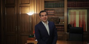Ο Αλέξης Τσίπρας στο Μέγαρο Μαξίμου