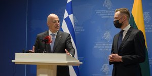 Ο Νίκος Δένδιας με τον Λιθουανό ΥΠΕΞ