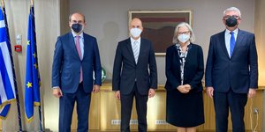 Ο Κωστής Χατζηδάκης με τον Αυστριακό ομόλογό του, Μάρτιν Κόχερ