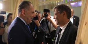 Συνάντηση Γ. Γεραπετρίτη με τον αντικαγκελάριο της Γερμανίας, Ρ. Χάμπεκ
