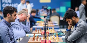 Greek Grandmaster Nikolas Theodorou left